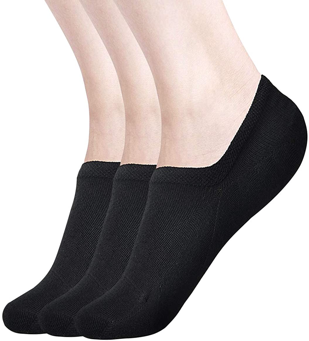 5 Pack Lace Cotton Non Slip Flat Boat Invisible Low Cut Liners Sports Ankle Socks Womens No Show Socks