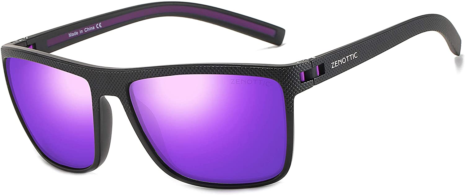 ZENOTTIC Polarized Sunglasses for Men Lightweight TR90 Frame UV400  Protection Sq