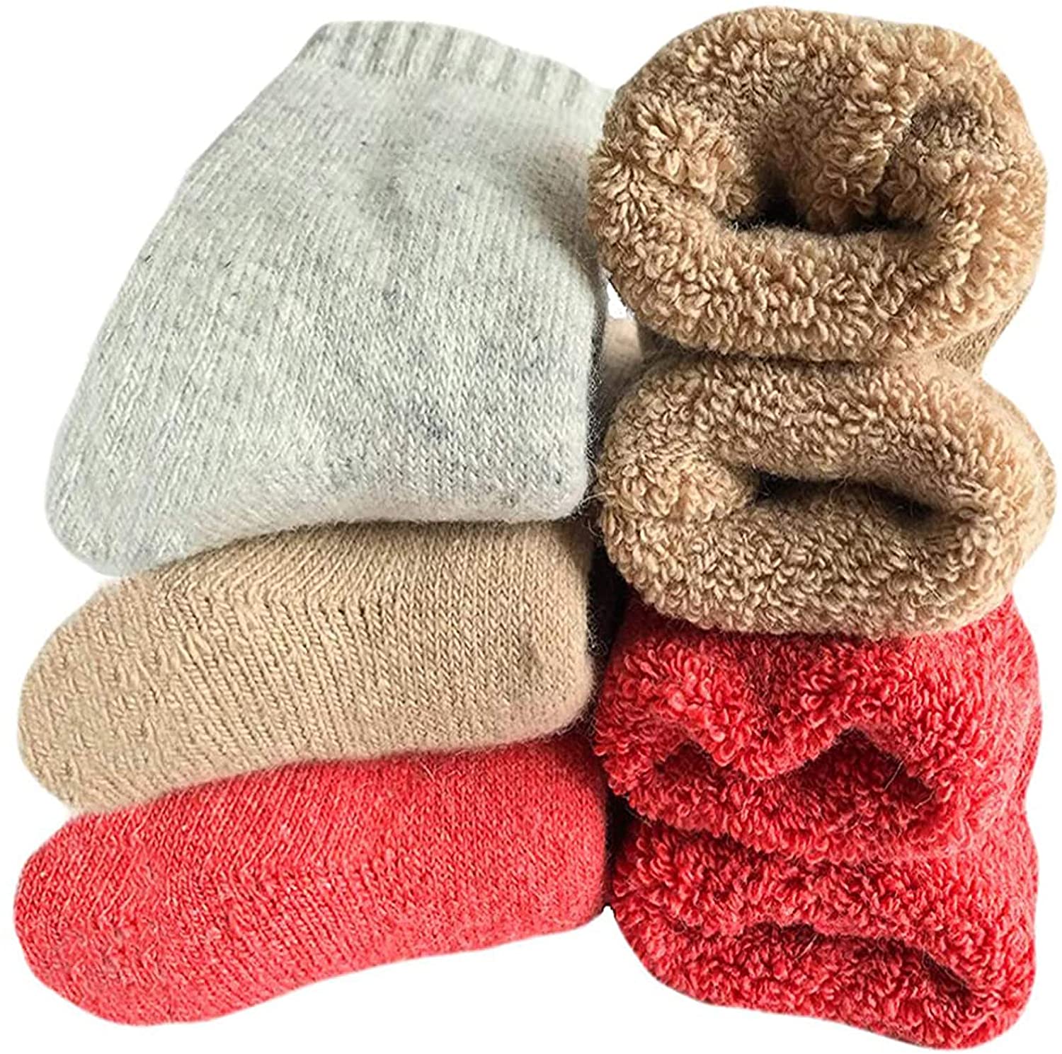 Toes clumsy engineering Womens Super Thick Wool Socks - Soft Warm Comfort Casual Crew Winter Socks  (Pack | eBay