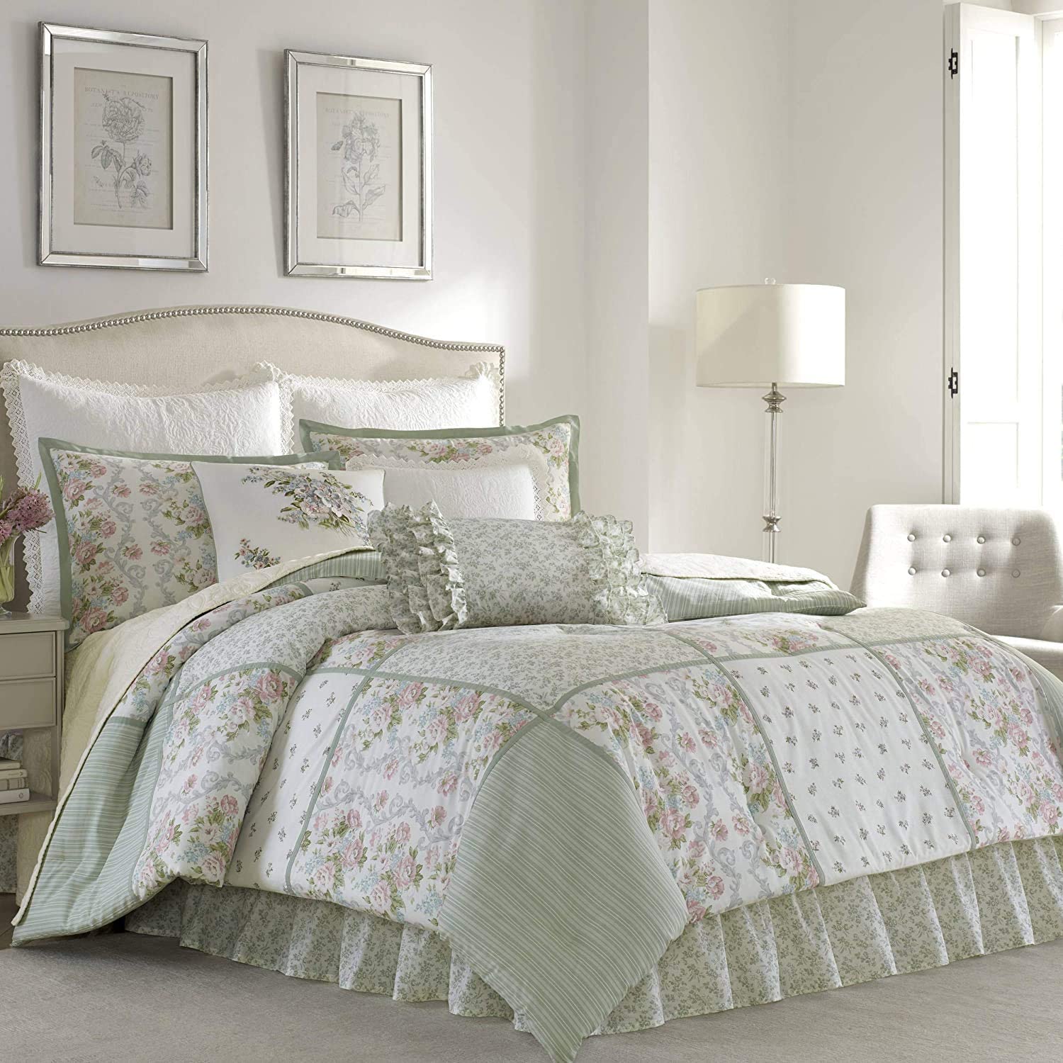 Laura Ashley Home Harper Collection Luxury Ultra Soft Comforter All Season Ebay 