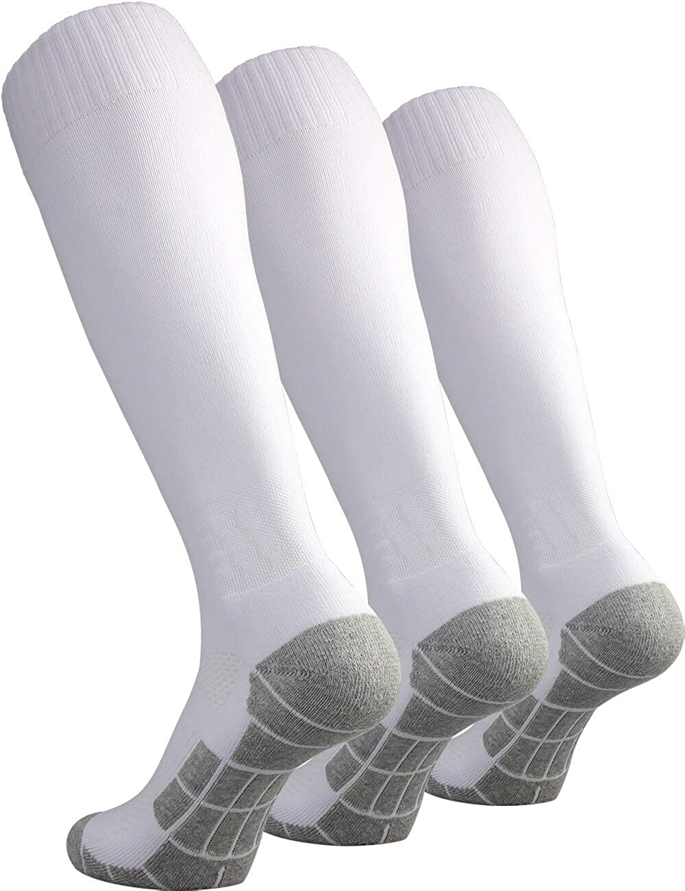 1/3/5 pairs CWVLC Soccer Socks Team Sport Knee High Socks for Adult Youth Kids 