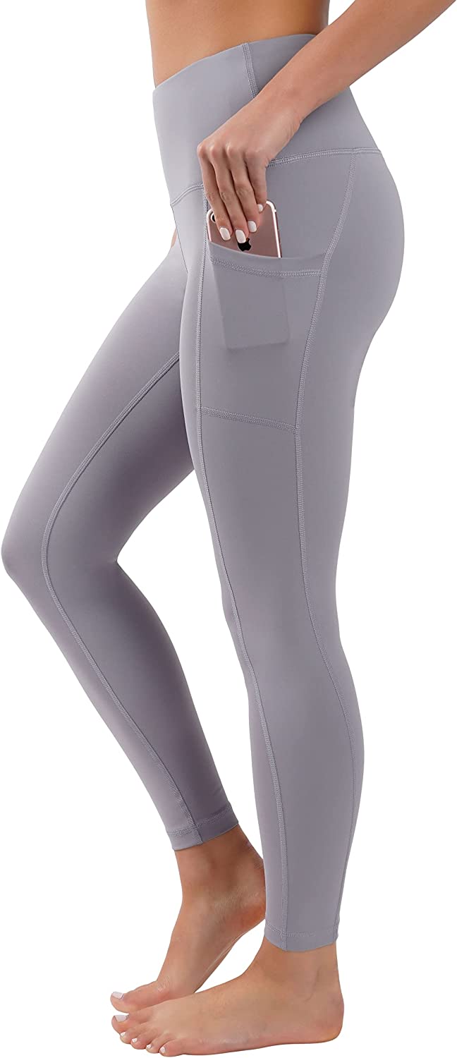 90 Degree By Reflex - Women's Squat Proof Interlink High Waist 7/8 Length  Ankle Leggings - White - X Large