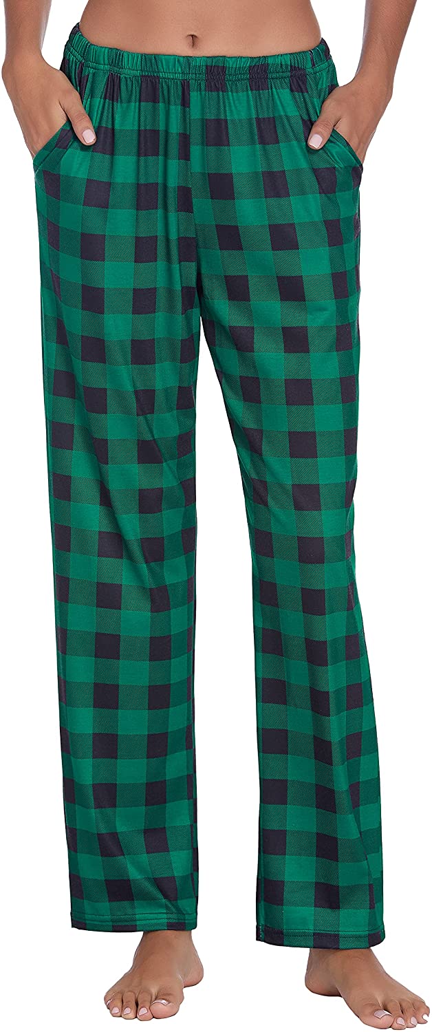 Ekouaer Pajama Pants Women's Casual Lounge Pants Soft Cotton Sleepwear Pj  Bottom