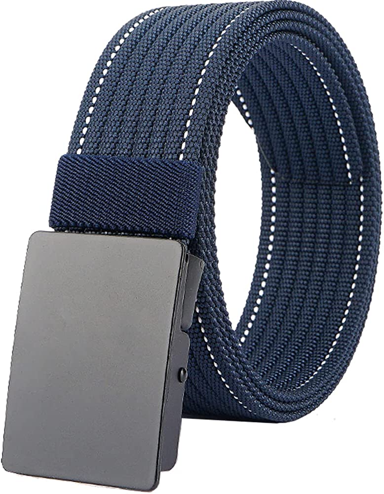 LionVII Men Nylon Web Belts - Metal Buckle,Fully Adjustable Belt Strap for  Work