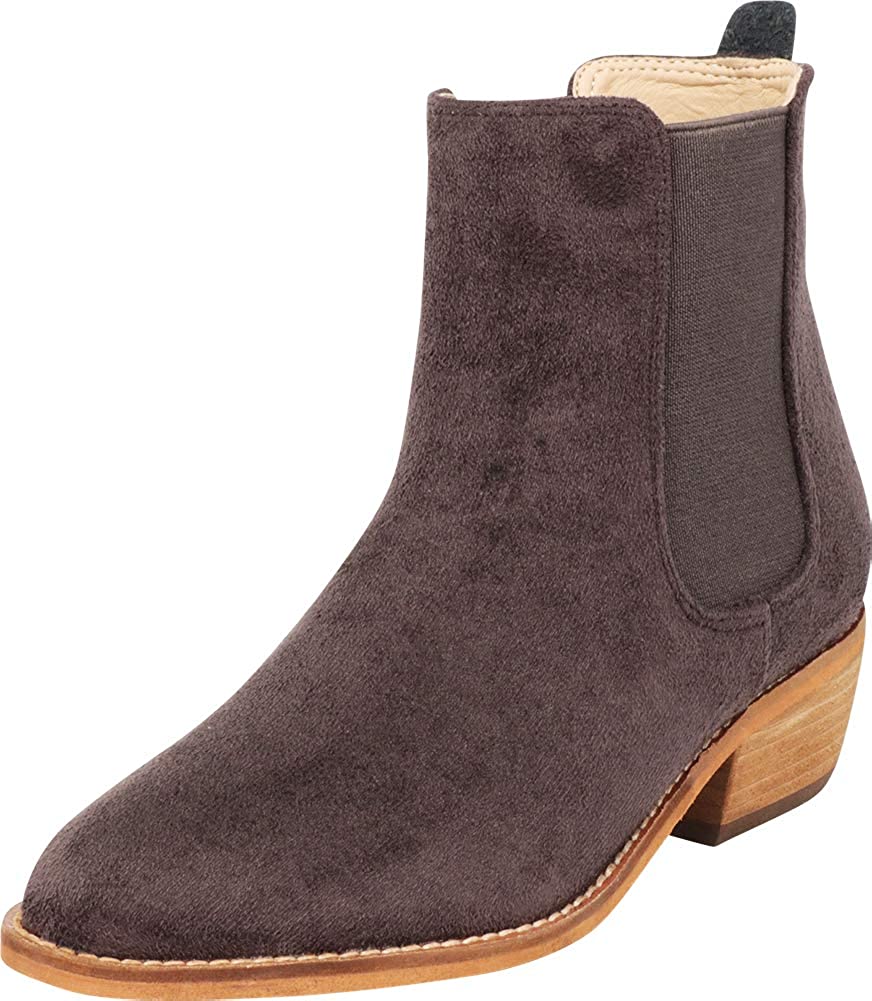 Cambridge Select Womens Chunky Platform Flared High Heel Chelsea Ankle Bootie