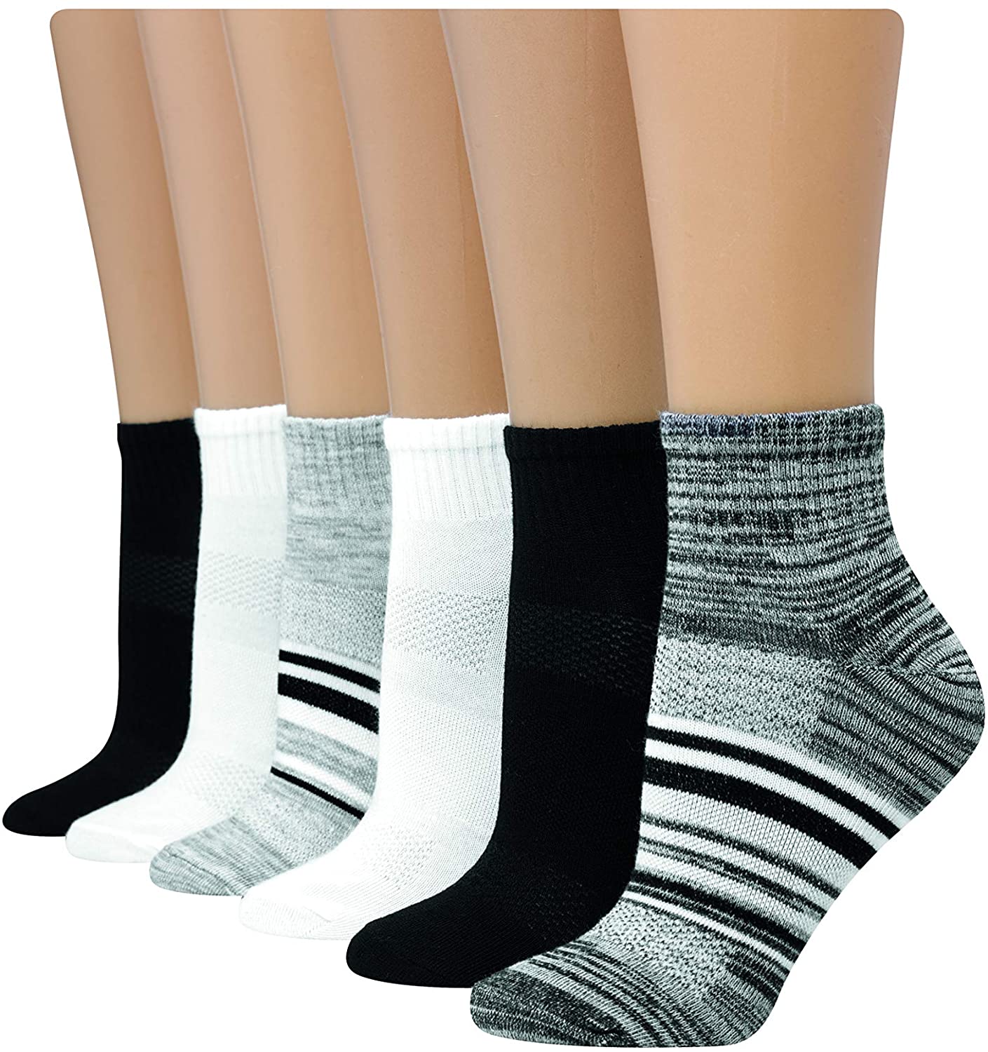 Hanes womens Hanes Women's 6-pair Lightweight Breathable Ventilation Ankle  Socks | eBay