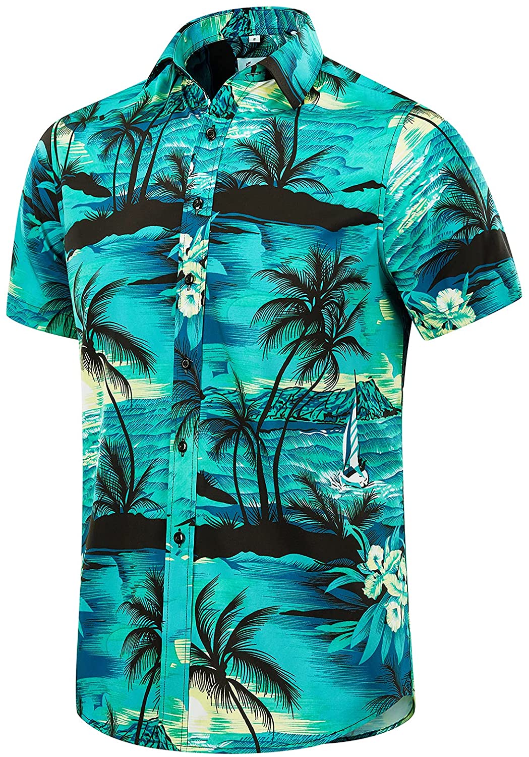 Clothing Mens Hawaiian Aloha Beach Shirt Hawaiian Shirts for Men Print ...