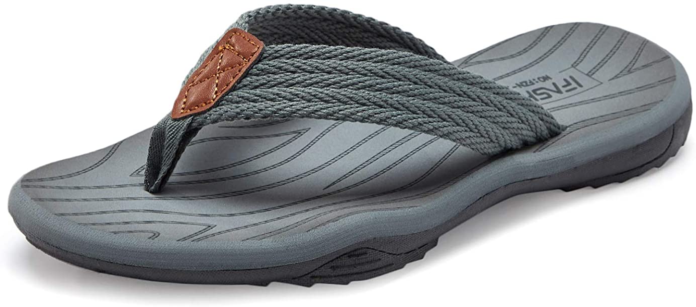Junshide Men's Flip Flops Comfortable Thong Sandals Indoor and Outdoor Beach Shoes 