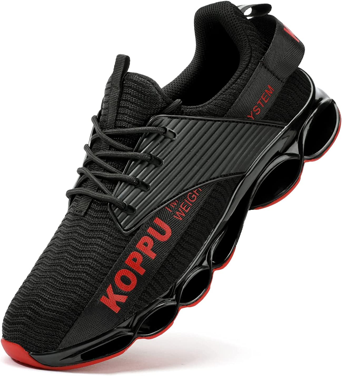 koppu Men Steel Toe Shoes Lightweight Non-Slip Safety Sneakers Fashion Work  Shoe