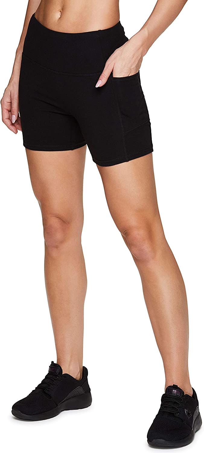 RBX Active Womens Workout Running Shorts with Attached Bike Short 