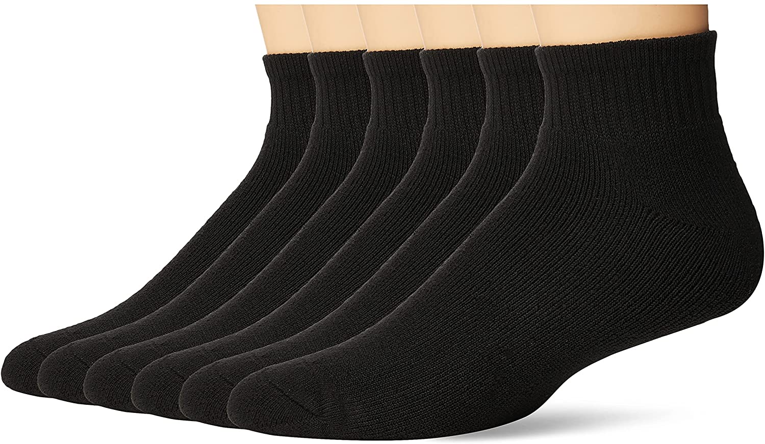 Fruit Of The Loom Men's 6 Pack Cushion Ankle Crew Socks