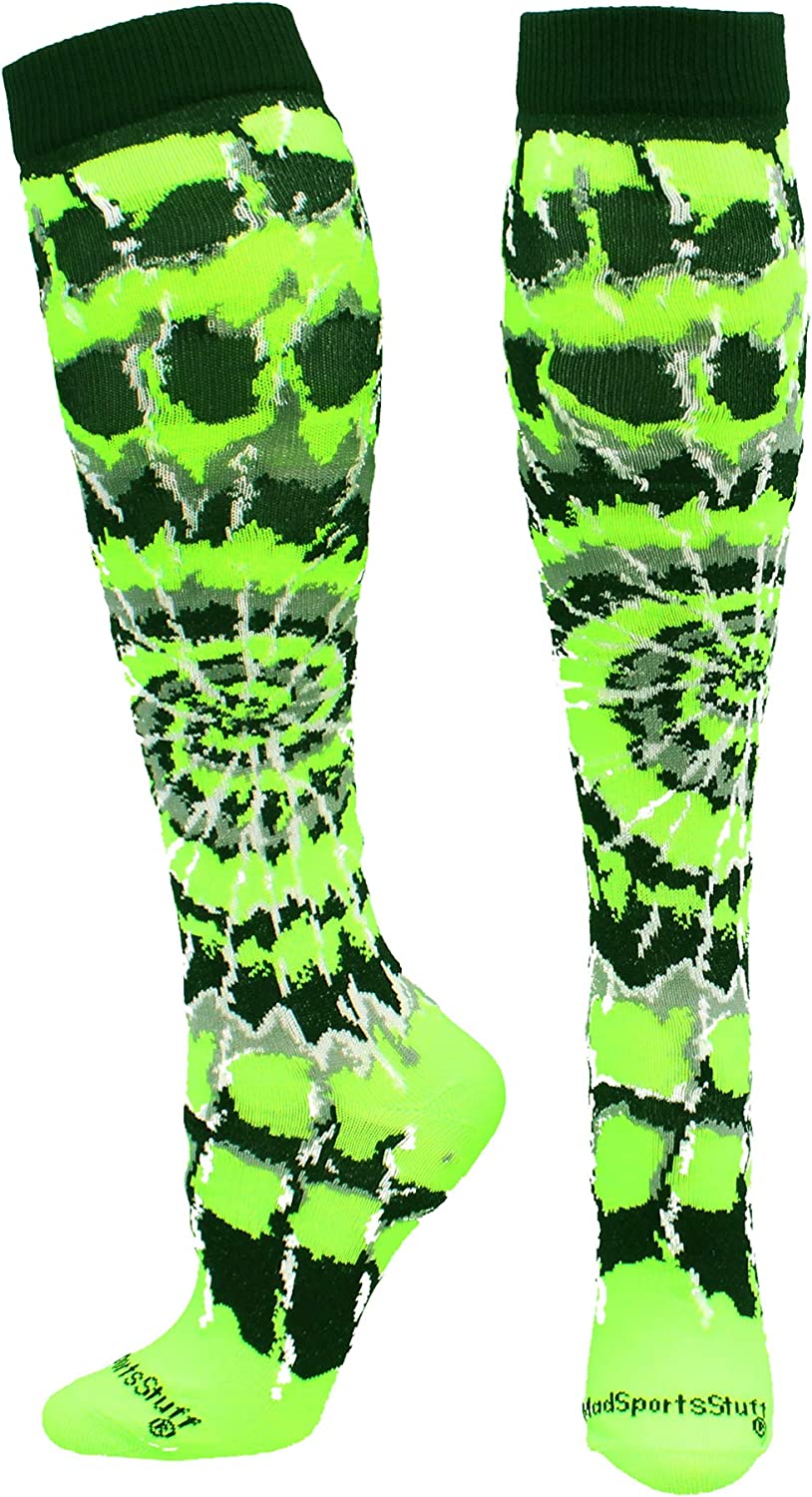 Softball Soccer and More MadSportsStuff Crazy Tie Dye Socks Over The Calf 