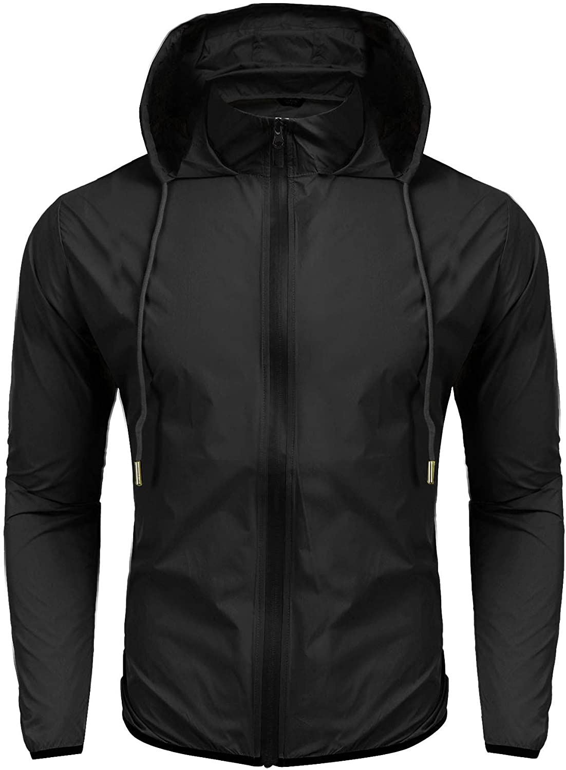 COOFANDY Unisex Packable Rain Jacket Lightweight Waterproof Hooded ...