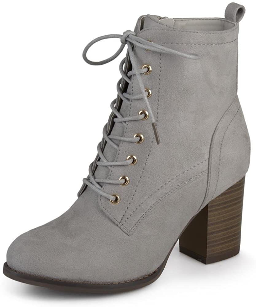 journee lace up booties