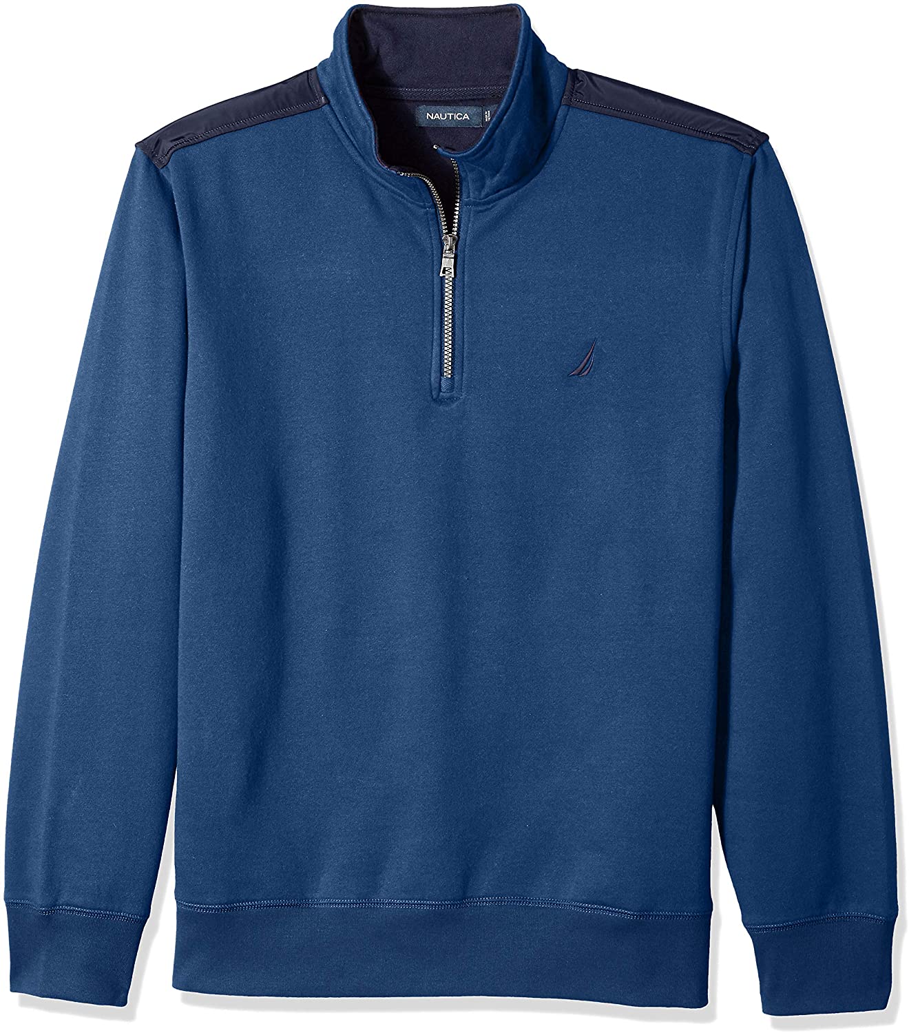 Details about   Nautica Men's 1/4 Zip Pieced Fleece Sweatshirt