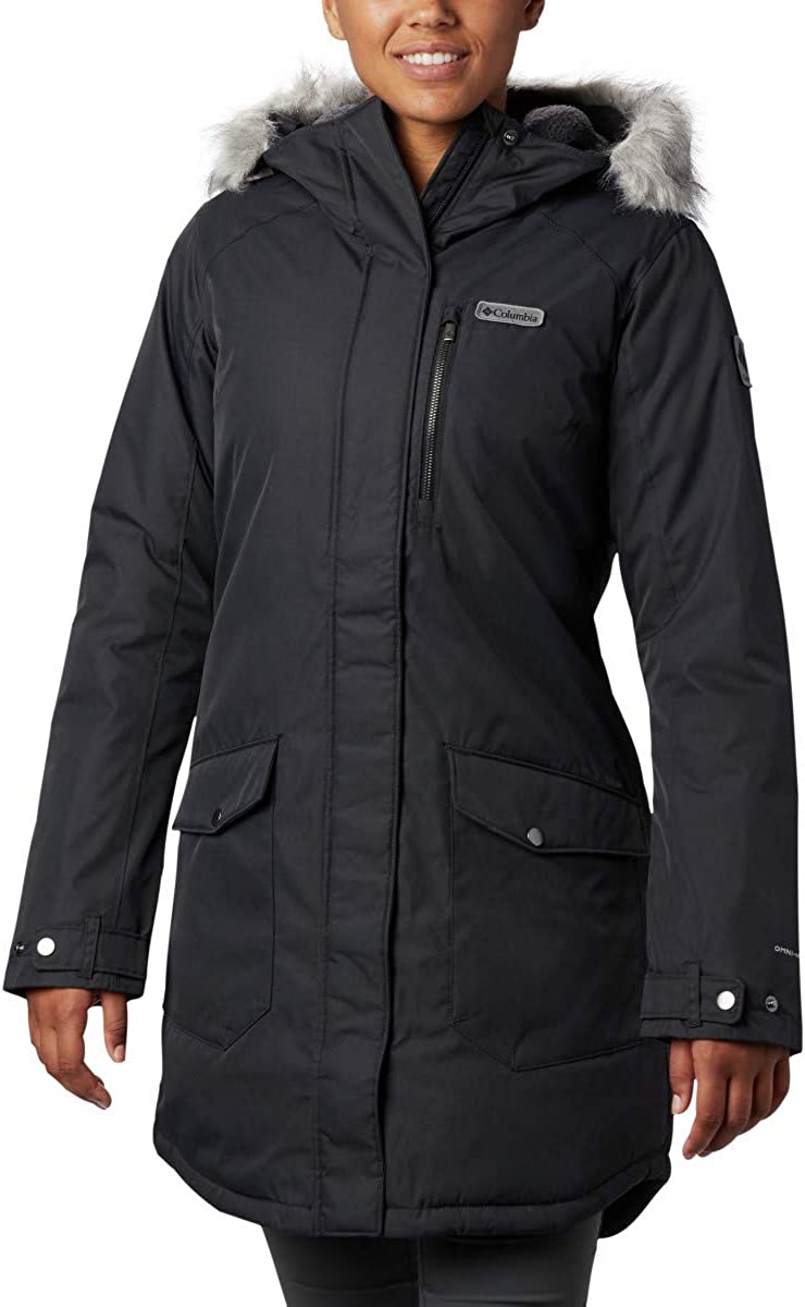Pre-owned Columbia Women's Suttle Mountain Long Insulated Jacket In Black