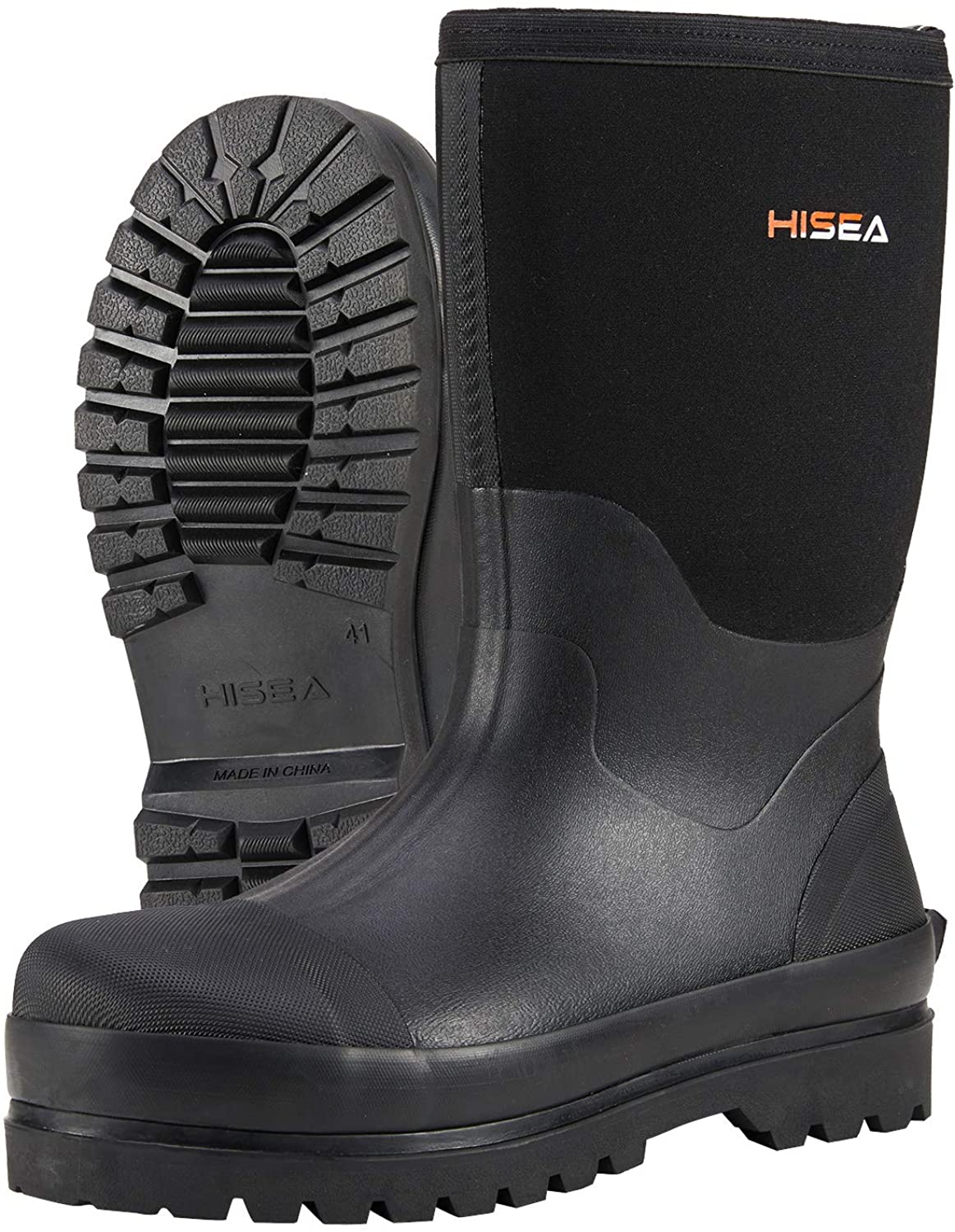 rubber work boots insulated