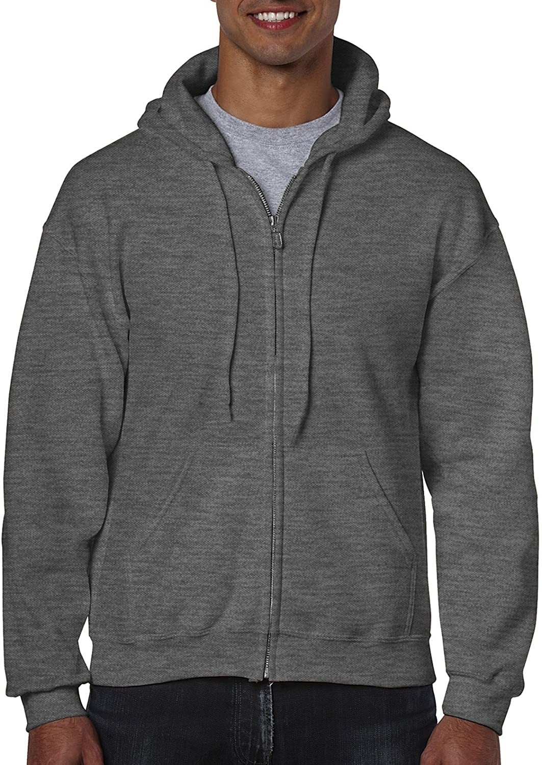 thumbnail 12  - Gildan Men&#039;s Fleece Zip Hooded Sweatshirt, Style G18600
