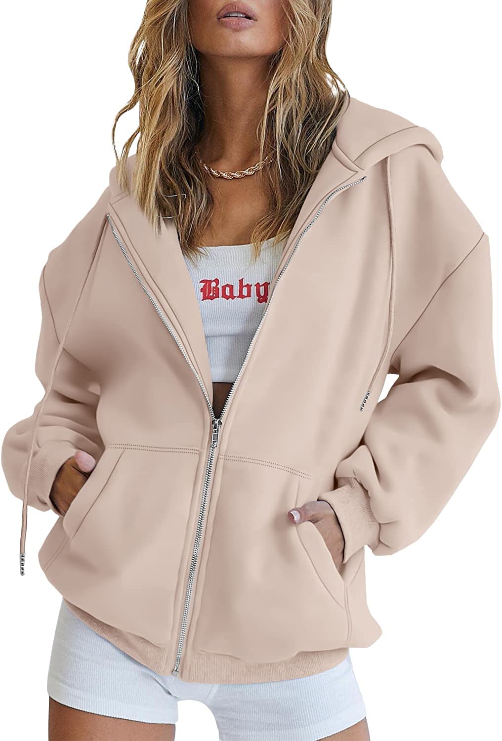 Black Trendy Queen Zip Up Hooded Sweatshirt For Women For Women Long  Sleeve, Oversized, Casual Fashion Jacket For Fall Outfits From  Candy20211228, $21.95