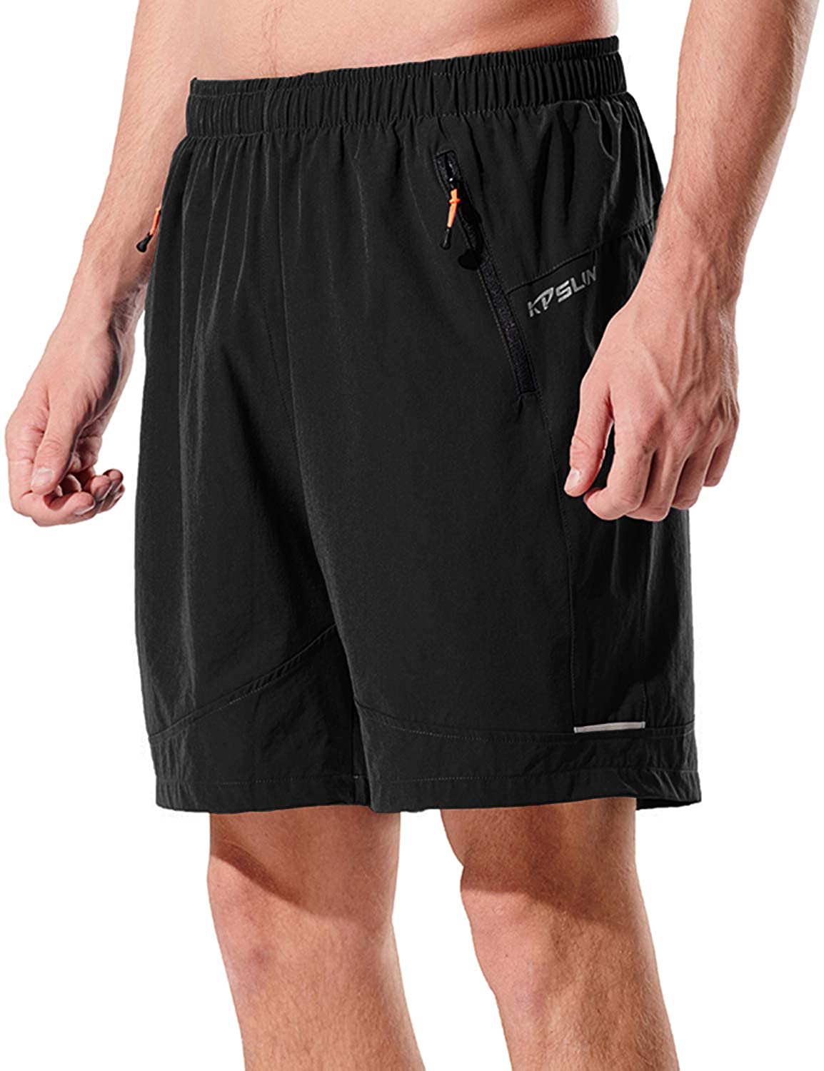 KPSUN Mens Workout Running Shorts Quick Dry Athletic Shorts with Liner Zipper Pockets