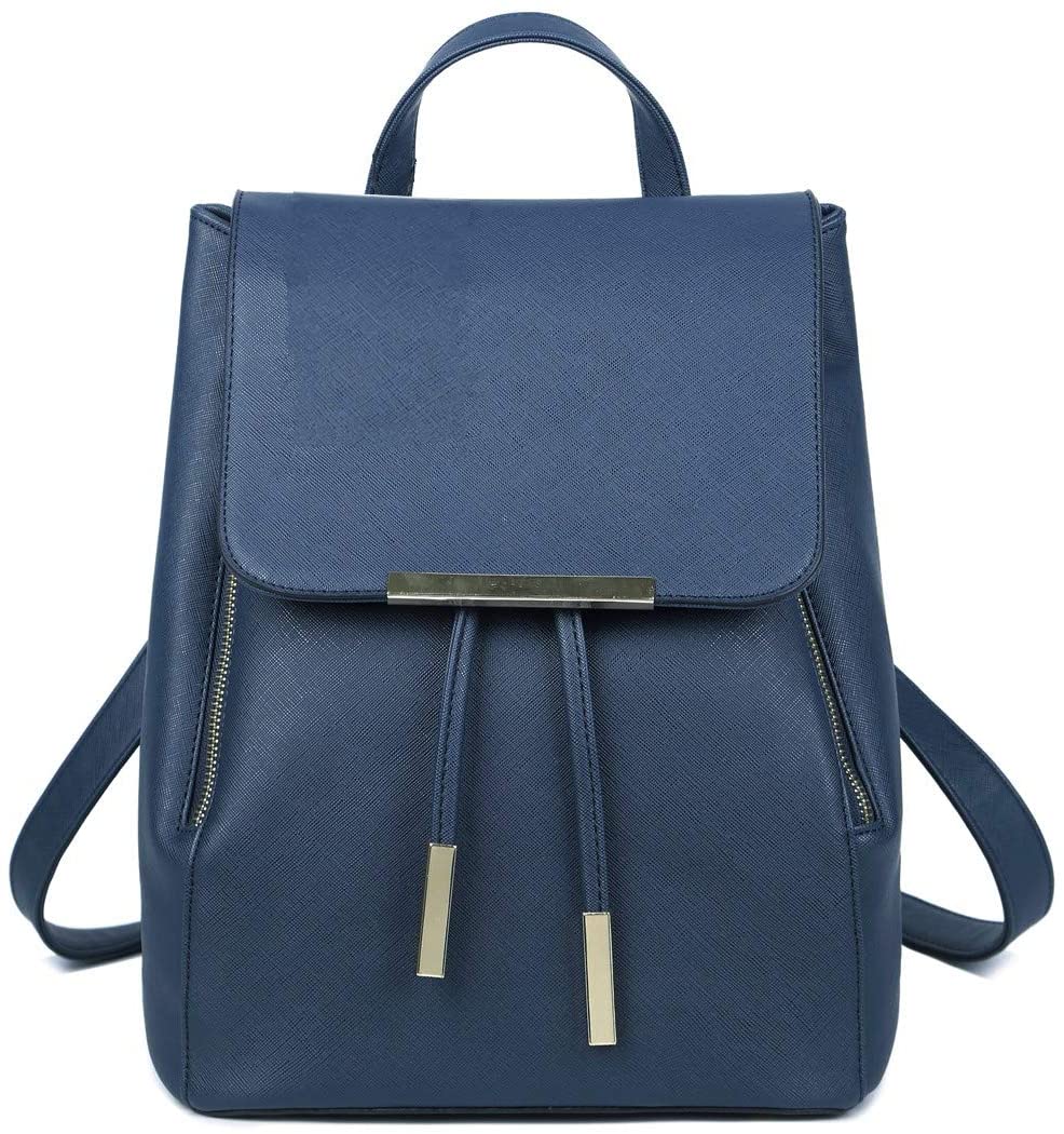 B&E LIFE Fashion Shoulder Bag Rucksack PU Leather Women Ladies Backpack  Travel bag (Beige)