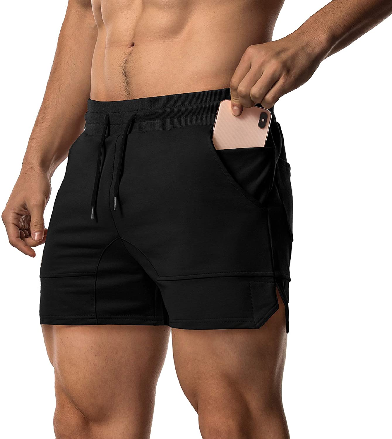 Mens fitted clearance gym shorts