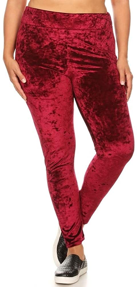 ShoSho Womens Shiny Crushed Velvet Joggers Pants with Pockets