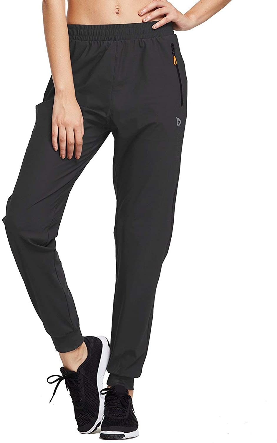 BALEAF Women's 7/8 High Wasited Running Pants Lightweight Athletic Sport Jogger Pants Quick Dry 