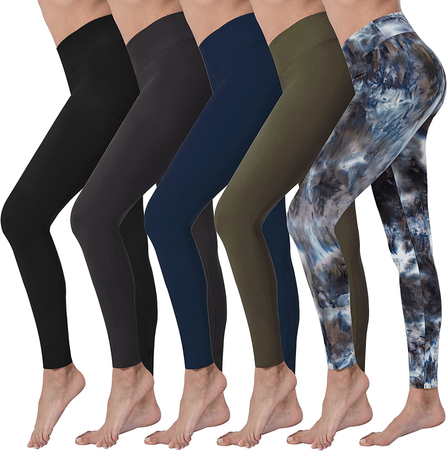  High Waisted Leggings For Women-Womens Workout Leggings  Running Tummy Control Stretch Yoga Pants Reg&Plus Size
