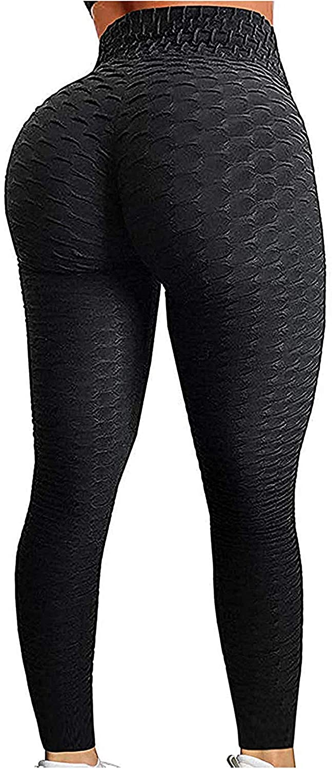 FITTOO Womens High Waisted Yoga Pants Tummy Control Scrunched