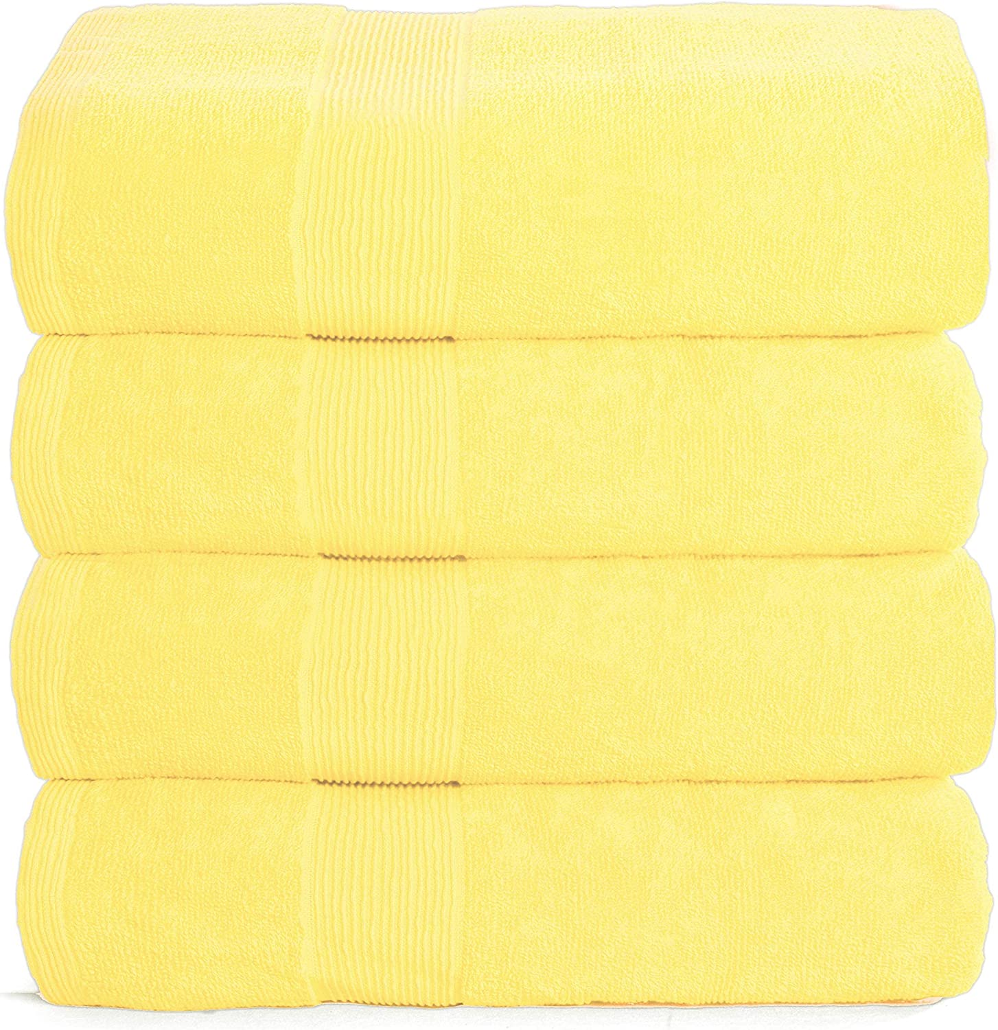 Elvana Home 4 Pack Bath Towel Set 27x54, 100% Ring Spun Cotton