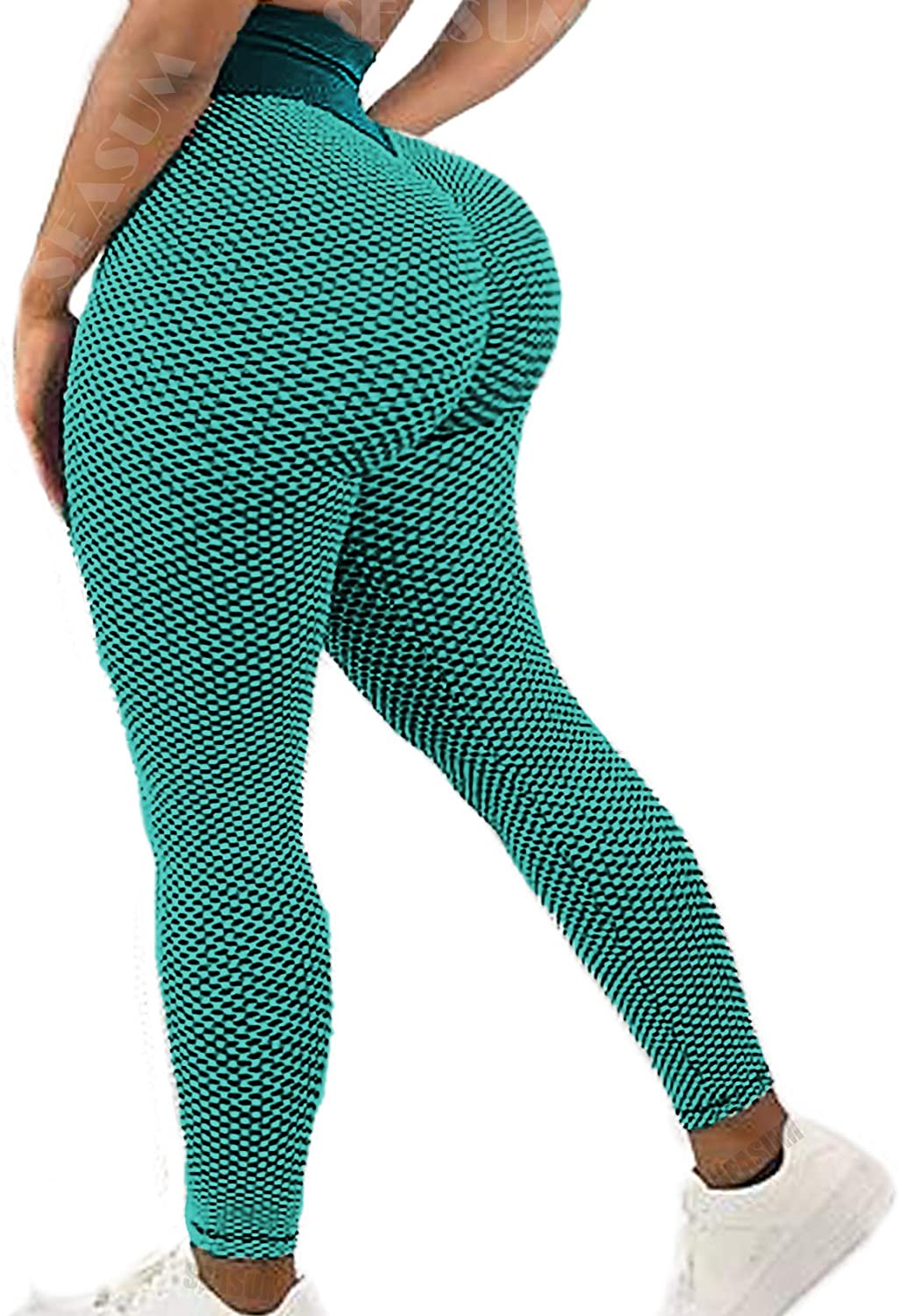 High Waisted Yoga Pants for Women Butt Lift Ruched Scrunch Butt
