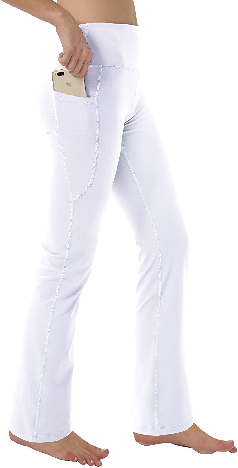  Keolorn Women's Bootleg Yoga Pants with Hidden Pockets