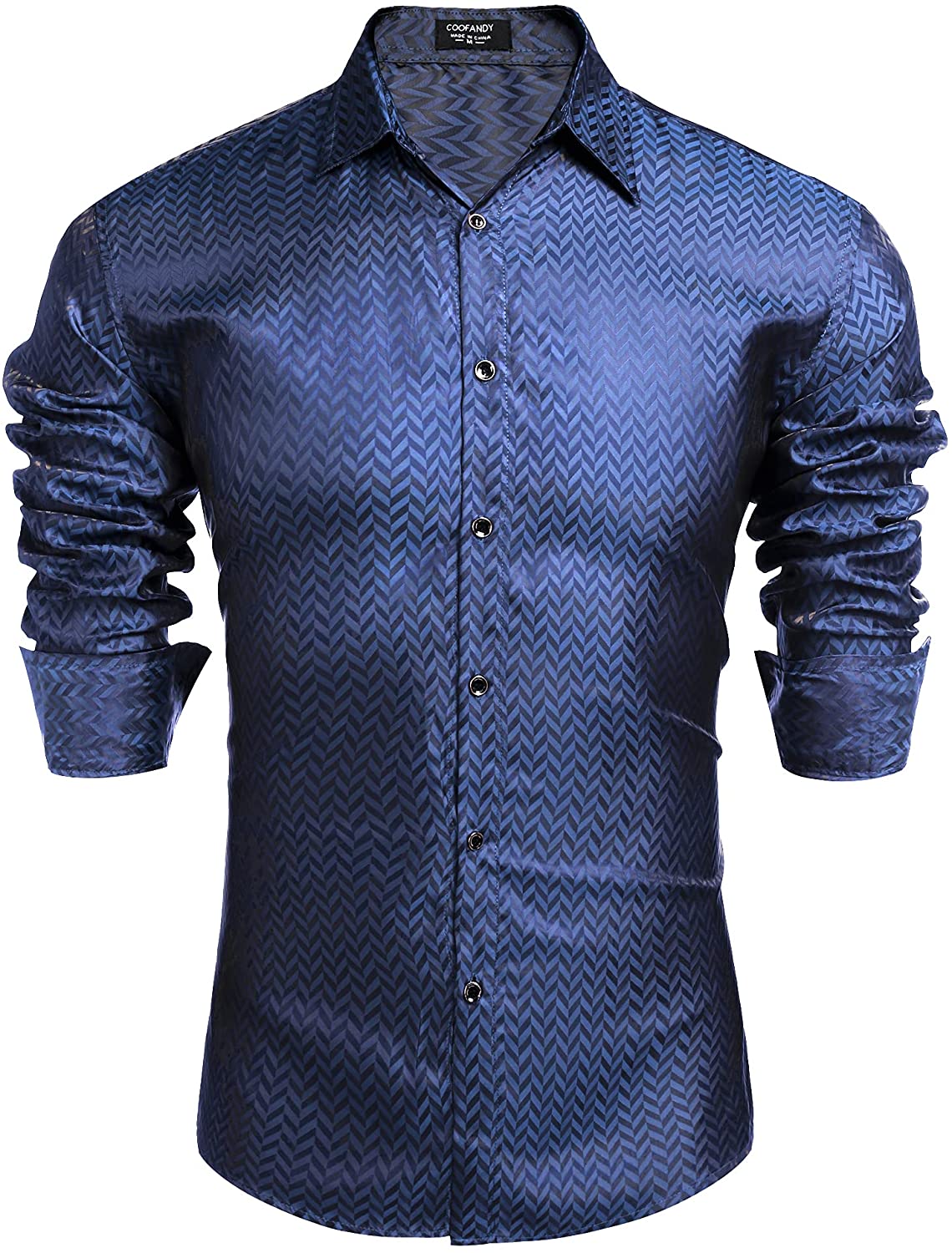 COOFANDY Mens Business Dress Shirt Long Sleeve Casual Slim Fit Button ...