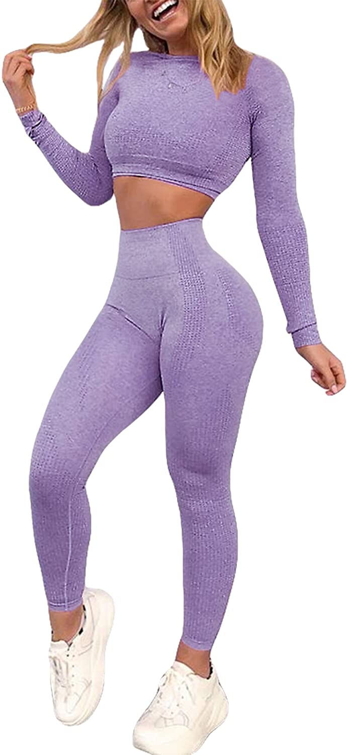Buy YOFIT Exercise Outfits for Women 2 Pieces Seamless Yoga