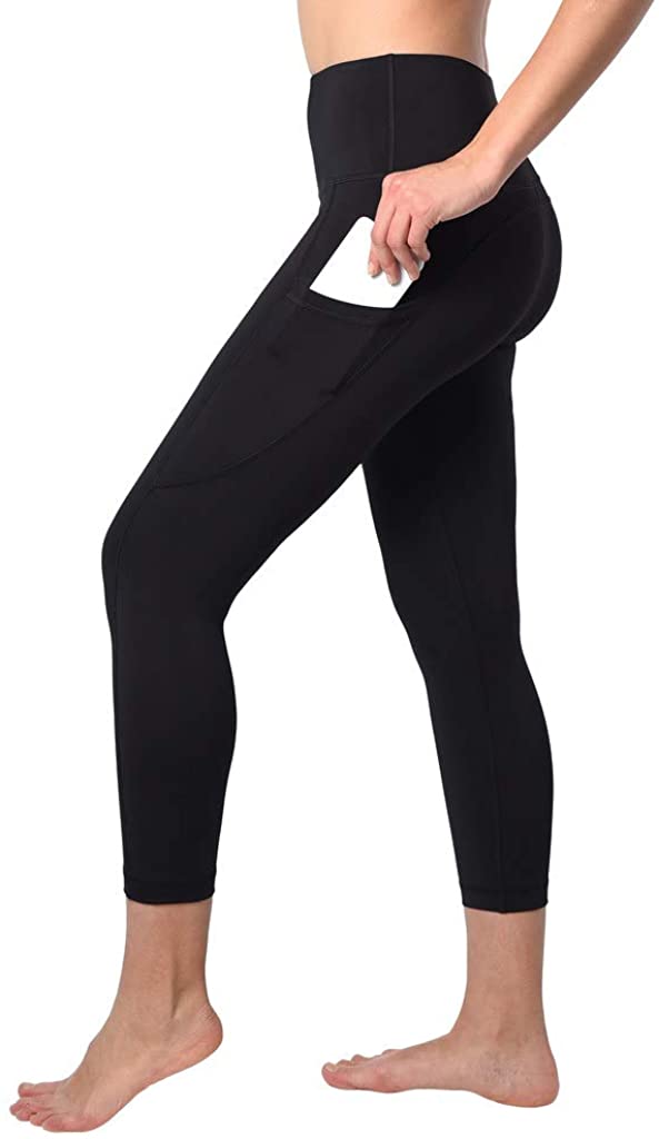 90 Degree By Reflex High Waist Squat Proof Yoga Capri Leggings with Side Phone Pockets