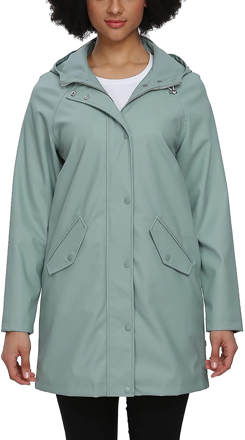 Fahsyee Rain Jacket Waterproof Raincoat Hooded Windbreaker Outdoor Long Active Raincoat Women 