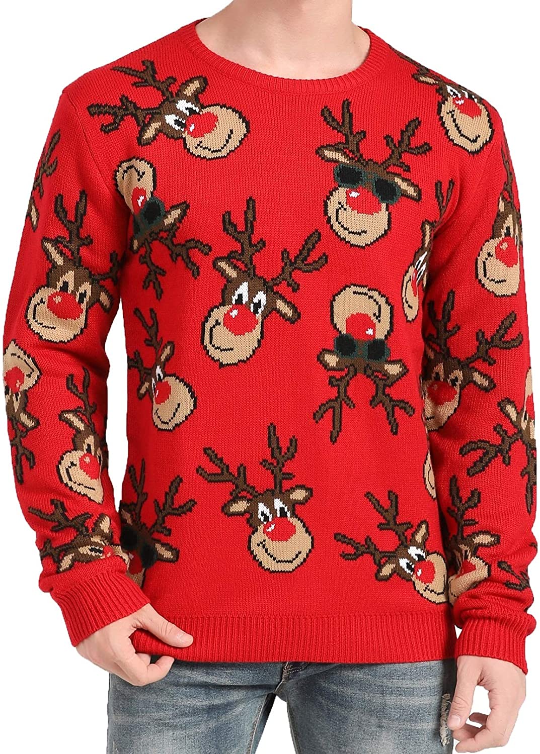 Mens Christmas Xmas Tree Reindeer Santa Snowman Penguin Snowflakes Gift T Shirt 