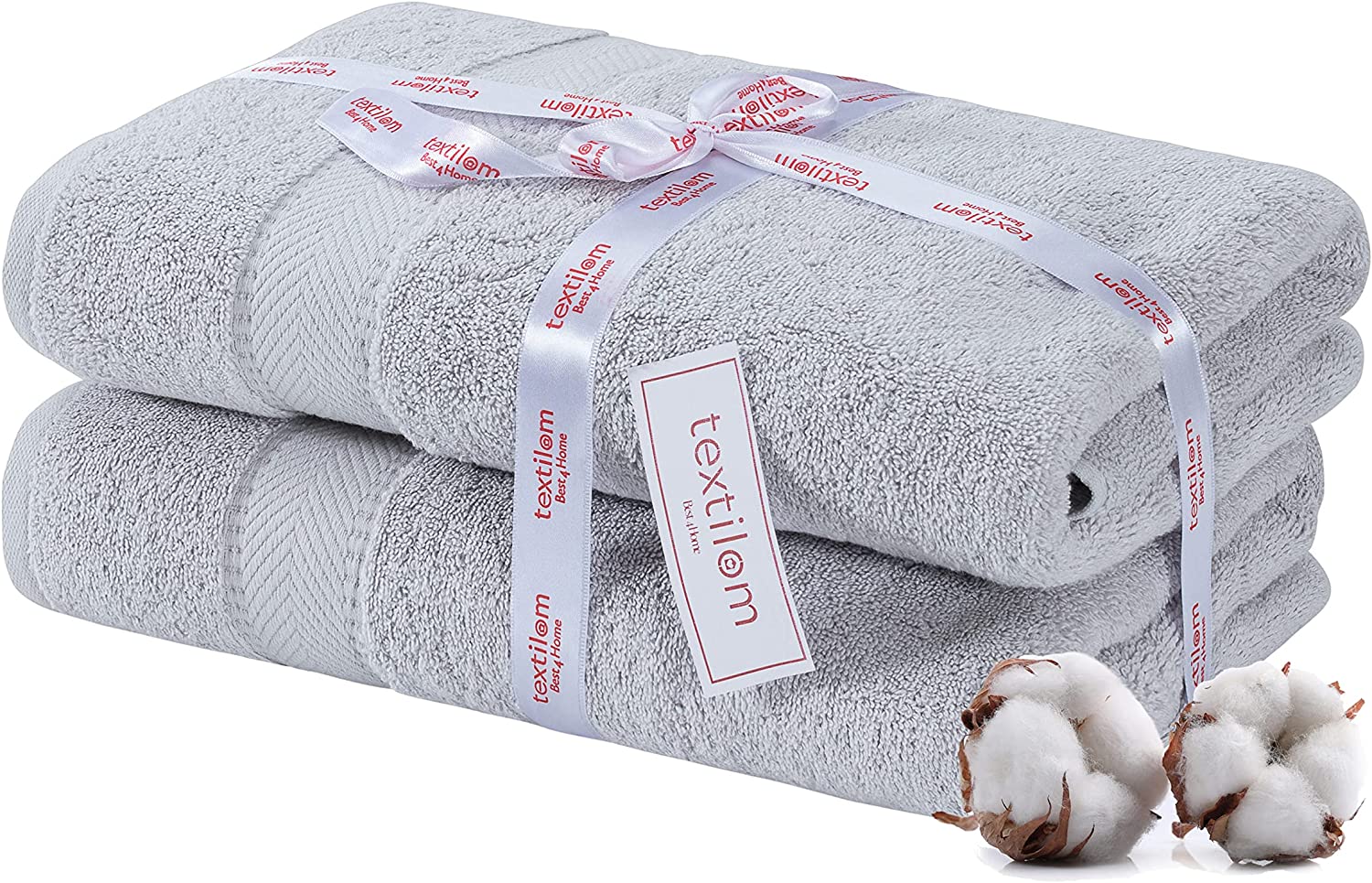 TEXTILOM 100% Turkish Cotton 6 Pcs Luxury Bath Towels for Bathroom, Soft &  Absor