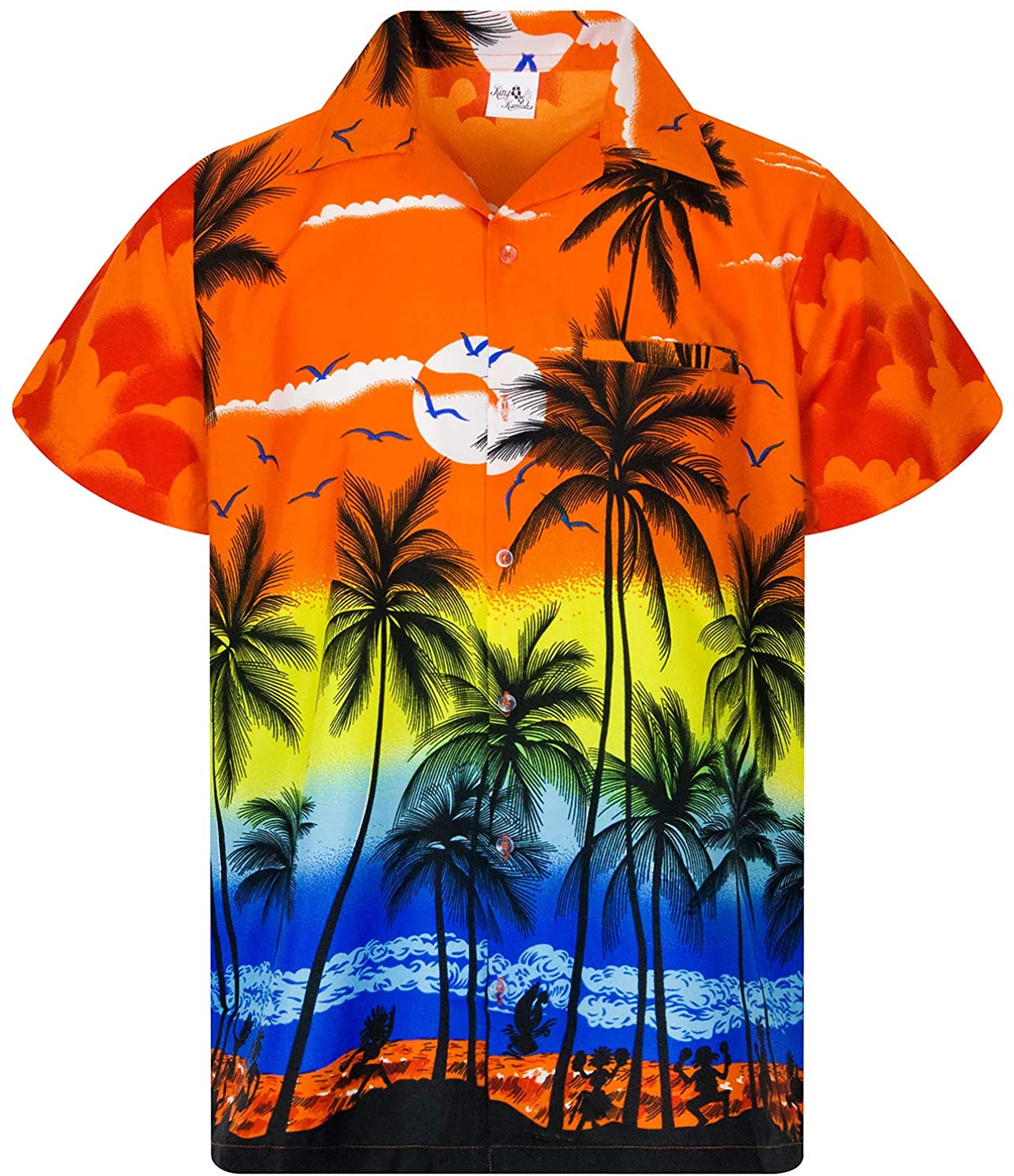 King Kameha Funky Casual Hawaiian Shirt Kids Boys Girls Pocket Very Loud  Shortsl | eBay