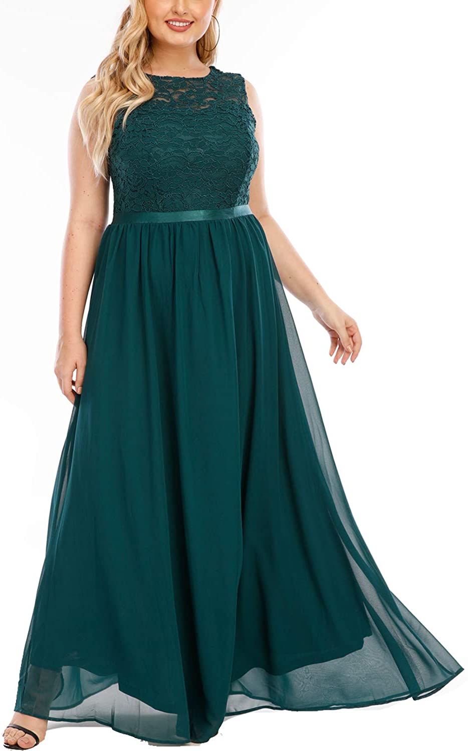 Womens Fashion Sleeveless Lace Chiffon Fit Flare Elegant Cocktail Party  Dress Wh | eBay