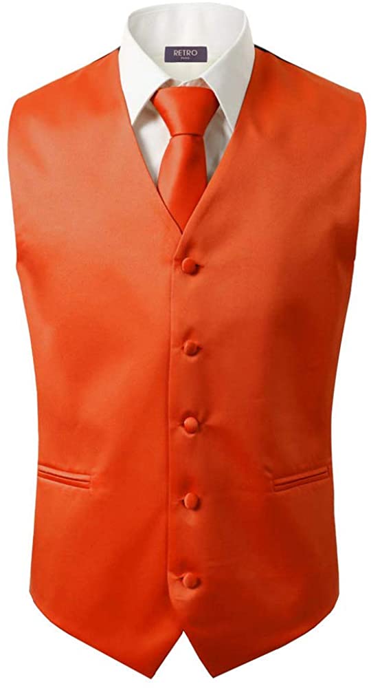 Tie 3 Pcs Vest Hankie Men's Fashion Formal Dress Suit Slim Tuxedo Waistcoat Coat 