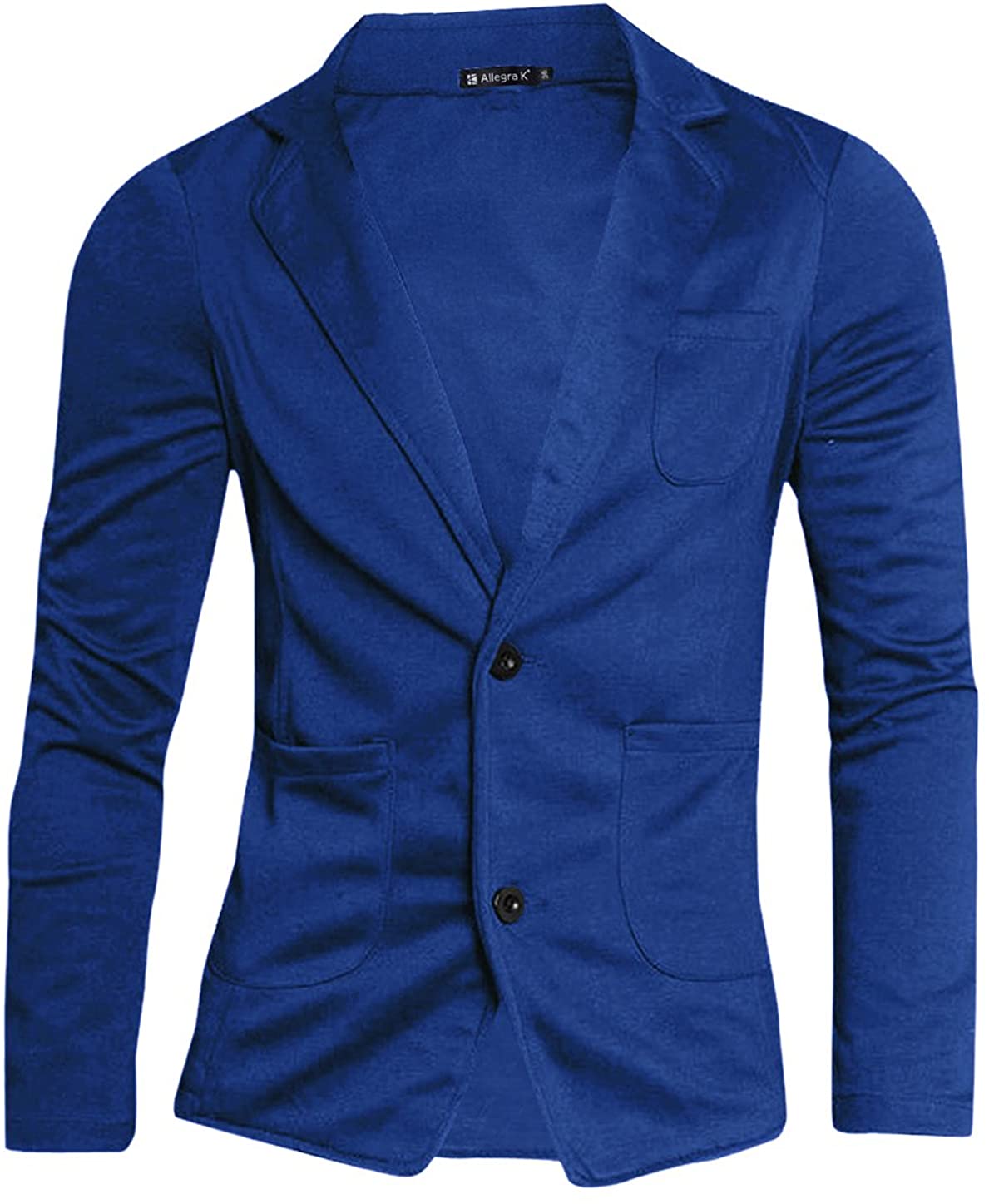 Uxcell Men's Casual Sports Coat Slim Fit Lightweight Button Cardigan Knit Blazer with Pockets