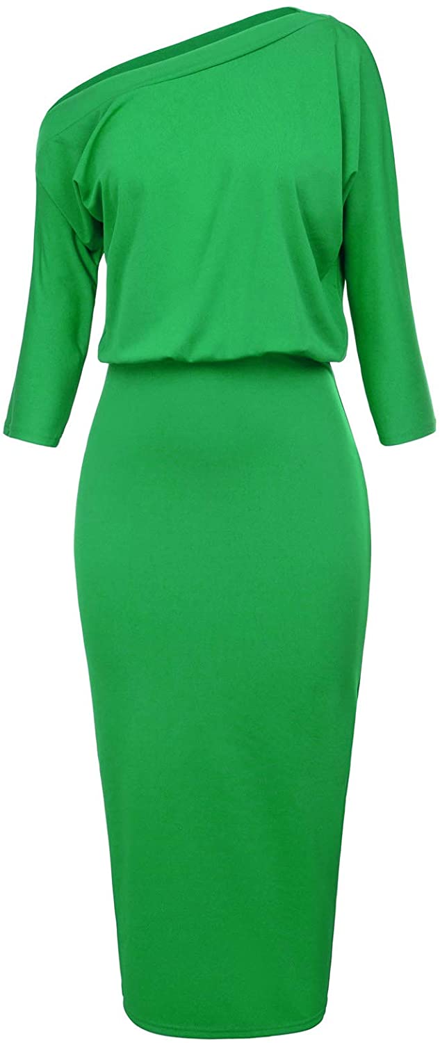 GRACE KARIN Women Bodycon Dress Dot Long Sleeves V-Neck Hips-Wrapped Swing Party Cocktail Dress