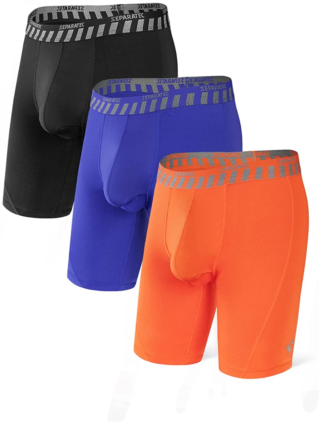 Separatec Men's Lightweight Sport Quick Dry Performance Dual Pouch Underwear  Long Leg Boxer - AliExpress