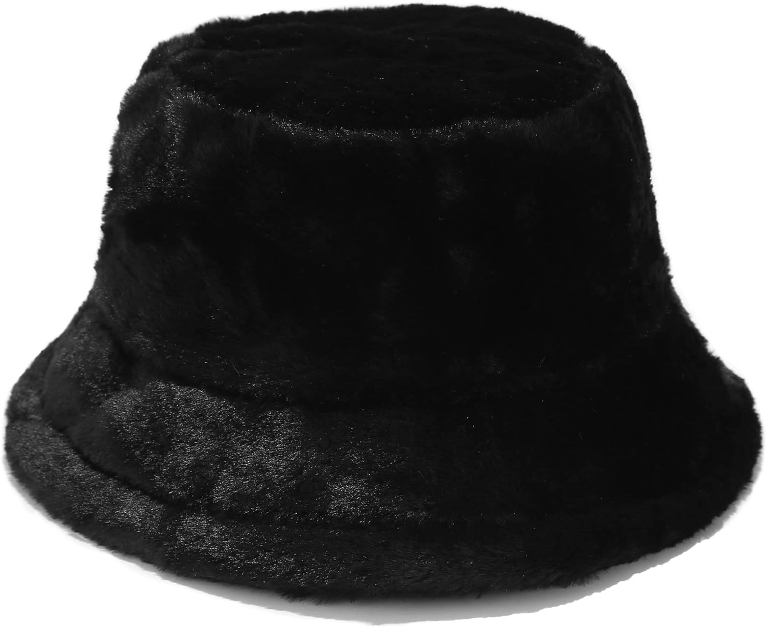 Umeepar Winter Faux Fur Bucket Hat Fluffy Warm Hat for Women Men