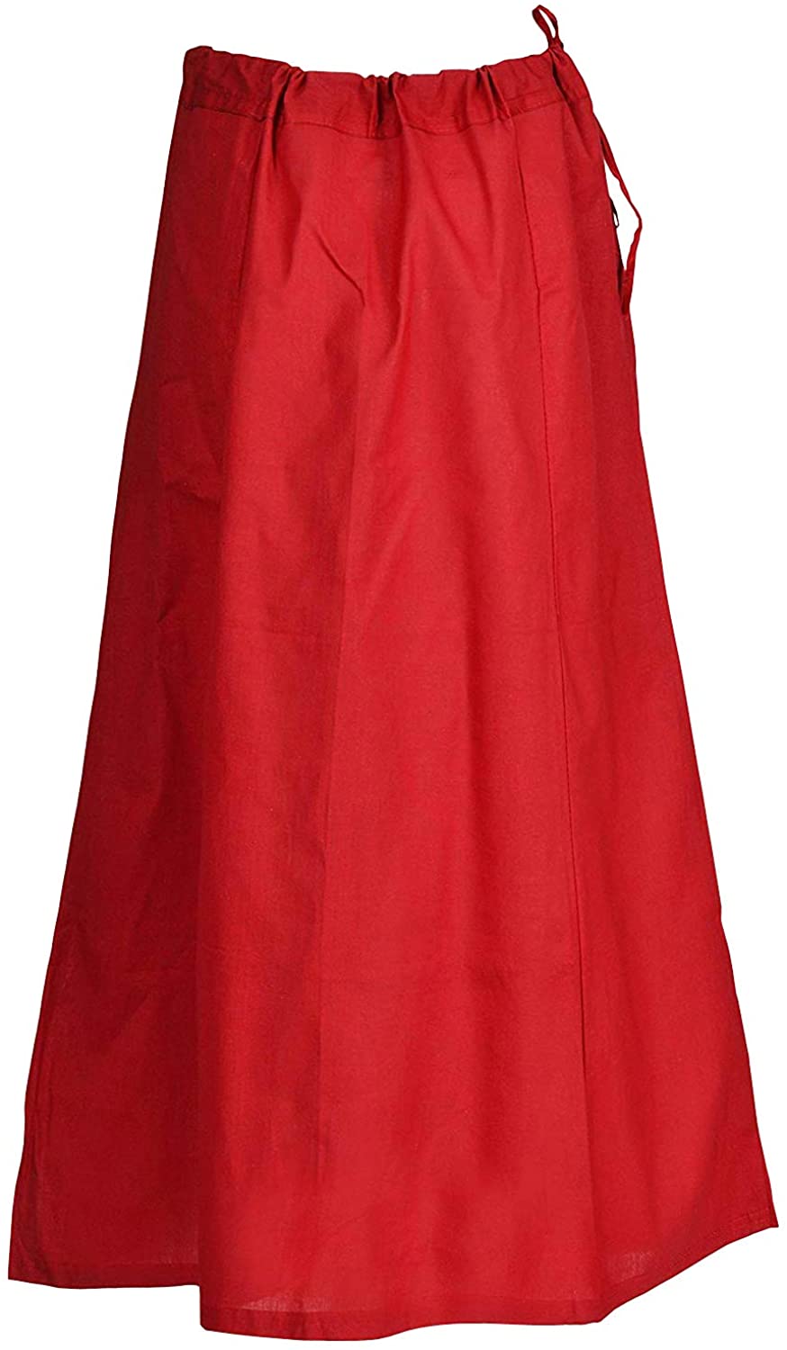 Sari Petticoat Stitched Indian Saree Petticoat Adjustable Waist Sari Skirt  (Red)