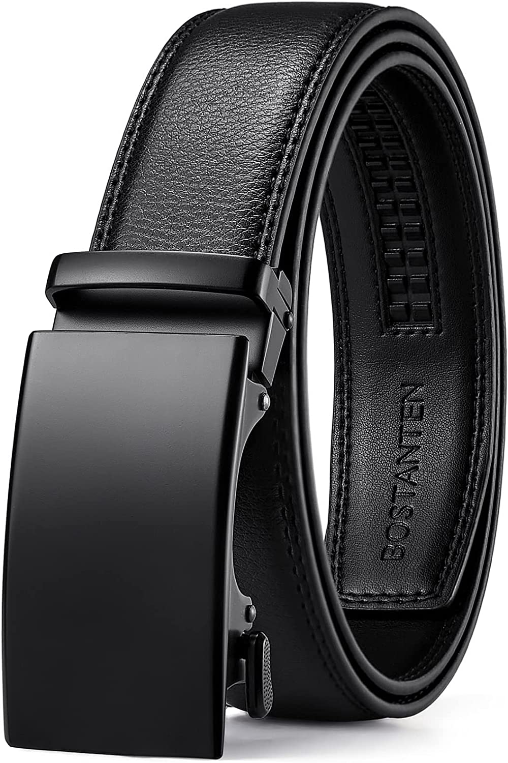 Belts Men,BOSTANTEN Men's Leather Ratchet Dress Belt with Automatic Sliding  Buckle Black : : Clothing, Shoes & Accessories
