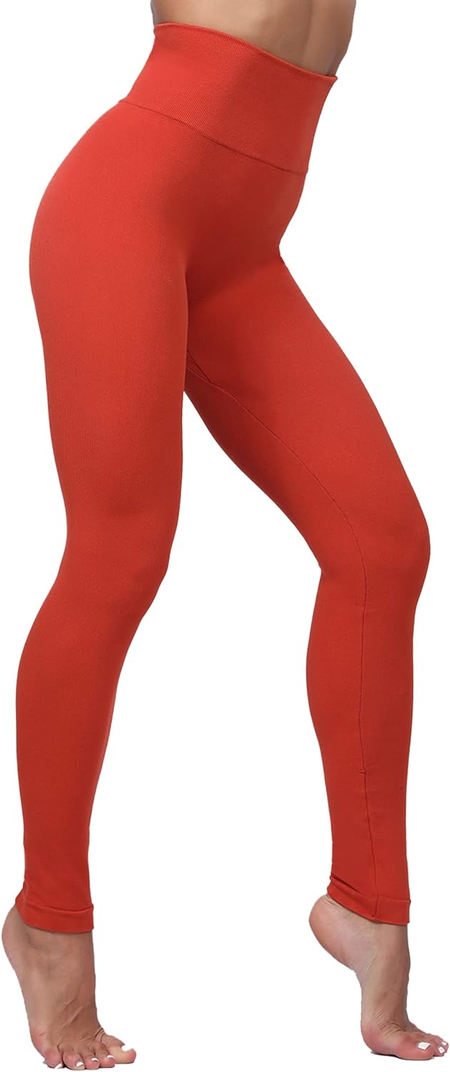 LUOYANXI High Waist Fleece Lined Leggings for Women Thick Winter