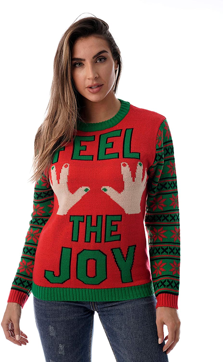 Ugly christmas sweater 2025 feel the joy